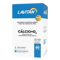 Lavitan Calcio + D3 600Mg +200Ui 60 Comprimidos - Cimed
