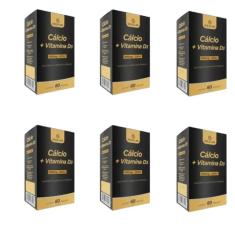 Kit C/6 Cálcio + Vitamina D3 C/60 Cápsulas - Gold Lab