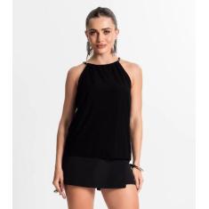 Blusa De Alça Feminina Endless Preto, GG, Preto