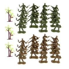Bonecos De Plástico Em Miniatura Militar 40 Peças