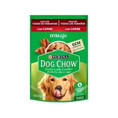 Ração Úmida Dog Chow Sabor Carne para Cães Adultos - 100g - 1 unidade 