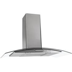 Coifa De Parede 80cm Vidro Curvo Duto Slim Fogatti, Inox, 110V