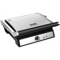 Grill Arno Super Grill 1200W Inox 127V GC122DB1, Preto e Inox, 110V