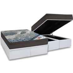 Cama Box Baú Queen: Colchão Molas Ensacadas Ortobom SuperPocket Fort T