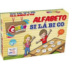 Brinquedo Pedagógico Madeira Alfabeto Silábico 150 Peças