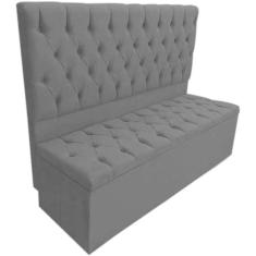 Cabeceira Mais Calçadeira Baú Casal 140cm Para Cama Box Suede Preto