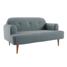 Sofá 2 Lugares Kiev Linho Cinza 130 cm