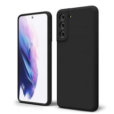 oakxco Capa para celular Samsung Galaxy S21 aderência de silicone líquido, capa de gel lisa de TPU de borracha macia e fina fofa para mulheres, meninas, design estético, protetor sólido fosco e