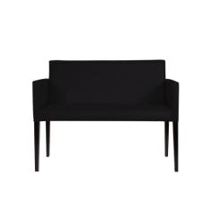 Namoradeira Decorativa Nina Estilo Retrô em Tecido Suede - Preto - RUD