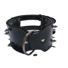 Coleira para Cachorro Pitbull Rottweiler com Cravos em Couro - Shop da