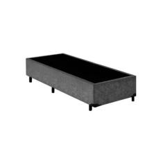 Base Box de Cama Solteiro Madeira Resistente Cinza - FácilPedido