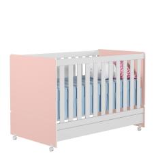 Berço Mini Cama 2 Em 1 Quarto Infantil Bebê 4 Rodinhas/Rodízios C/ Colchão Encanto