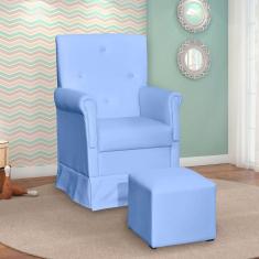 Poltrona de Amamentação  com Puff Corino Suzi Phoenix Baby