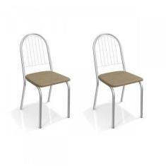 Conjunto 2 Cadeiras para Sala de Jantar Noruega Metal - Kappesberg