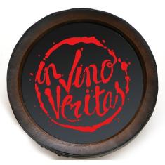 Quadro Decorativo Porta Rolhas Redondo In Vino - Grande