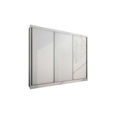 Guarda Roupas 3 Portas De Correr E 6 Gavetas Diamond Plus Branco - Novo Horizonte