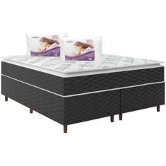 Cama Box Queen (Box + Colchão) Umaflex de Mola, Queen Size