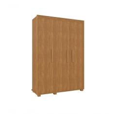 Guarda Roupa Solteiro Belize 3 Portas de Bater 1 Gaveta MDF cinamomo Fênix