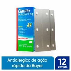 Claritin Loratadina 10mg 12 comprimidos Bayer 12 Comprimidos