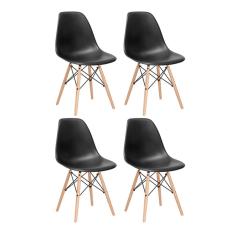 KIT - 4 x cadeiras Eames DSW - Madeira 