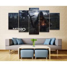 Quadro Decorativos Jogo Metro com 5 peças 130x65 1