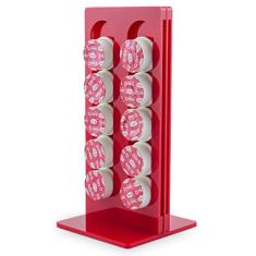 Porta Cápsula Acrílico Delta Q Torre Vermelho - 20 un