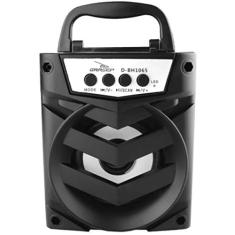 Caixa de Som Recarregável 8W Bluetooth Portátil Usb Cartão Sd D-BH1065 Preto