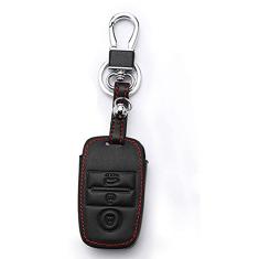 Etui na kluczyk samochodowy inteligentny skórzany pokrowiec na klucze, pasuje do Kia Rio Sportage Soul Ceed Hyundai I30 Verna Veloster I35, obudowa kluczyka samochodowego ABS inteligentny brelok z kluczykiem samochodowym
