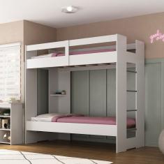 Beliche Solteiro Savana 1 Prateleira Espresso Móveis Branco