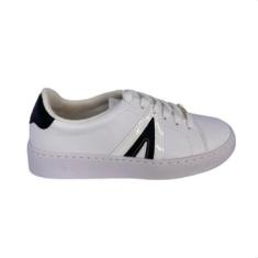 Tenis Feminino Casual Confortável Vizzano 12141032 BRANCO/PRETO 39-Feminino