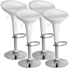 Kit 04 Un Banquetas Giratória Alta Tulipa Lotus Assento Abs prime.offi