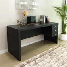 Mesa para Escritório 155cm com 3 Gavetas Reversível ME4113 - Tecno Mob