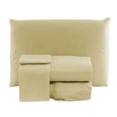 Jogo de Lençol Cama Casal Padrão Box 3 Peças Liso com Elástico em toda