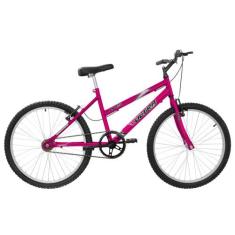 Bicicleta Aro 24 Ultra Bikes Chrome Line Feminina sem Marcha, Rosa, Ar