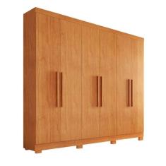 Guarda-roupa Solteiro 6 Portas 1,80m Com Pés - Sergipe-nature - Bianchi Móveis