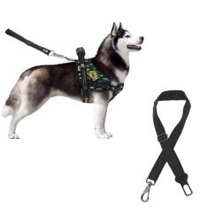 Coleira Peitoral Para Cães Cachorros Grandes Com Cinto De Segurança Gu