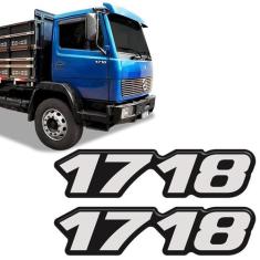 Kit Emblemas 1718 Mercedes Benz Caminhão Modelo Original - SPORTINOX, 