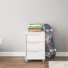 Gaveteiro 3 Gavetas Maia Politorno Branco