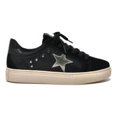 Tenis Feminino Via Marte Estrela Brilho Plataforma-Feminino