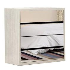 Cômoda 4 Gavetas com Espelho Branco/Tx - Foscarini