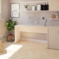 Mesa Reta Corp 25mm 120 cm Bramov Móveis Branco/Geneve