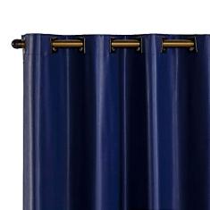 Cortina Blackout PVC corta 100% a luz 2,80 m x 2,30 m Azul Marinho