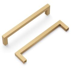 NEIKO Heritage Designs Contemporâneo Puxador 128 mm (128 mm) Acabamento em latão escovado de centro a centro (pacote com 10)