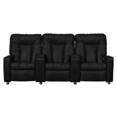 Poltrona Reclinável 3 lugares para Sala de Cinema Pequim Corano Preto 