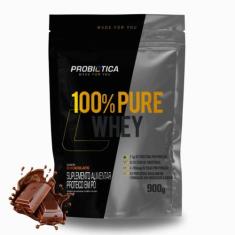 100% Pure Whey Refil 900g Chocolate - Probiótica, Chocolate, 900g