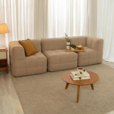 Sofá Guldi Popup com 2 Módulos Canto e Central Linho Bege