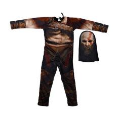 Fantasia Kratos Infantil God Of War Longa Com Máscara - Fantasias Caro