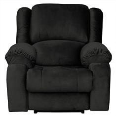 Poltrona do Papai Reclinável Elétrica com Massagem Magnum Veludo Marrom - Gran Belo