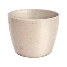 Vaso Cachepô Elegance Redondo 03 Nutriplan Travertino