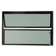 Janela de Alumínio Basculante 40x40cm Vidro Mini Boreal Master Brimak Preto